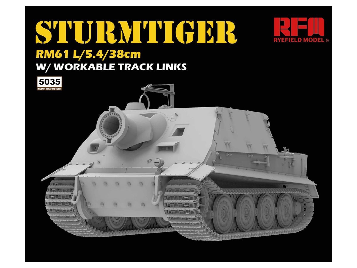 1/35 Sturmtiger RM61 L/5.4/38cm w/Workable Track Links by Rye Field Model | HobbyLink Japan 1 35 sturmtiger