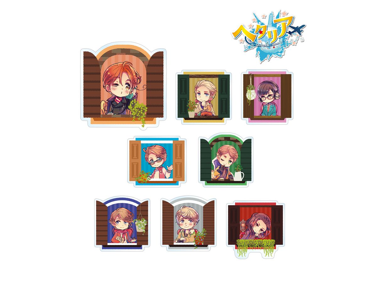 ヘタリア　トレーディング　アクリルマグネット ヘタリア WS トレーディング 窓からひょっこり アクリルマグネット