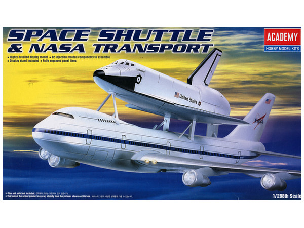 1/288 スペースシャトル + NASAトランスポーター (B747) ACADEMY
