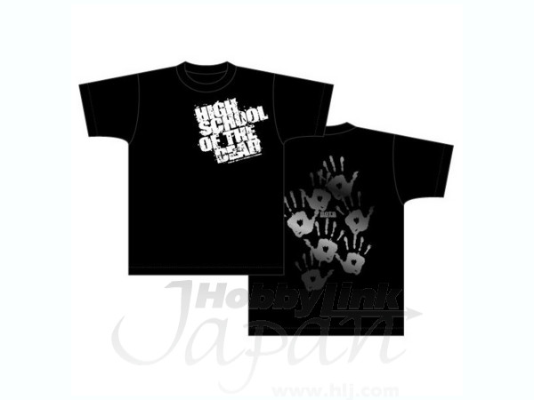 学園黙示録 High School of The Dead Tシャツ バック手形柄 BLACK XL 