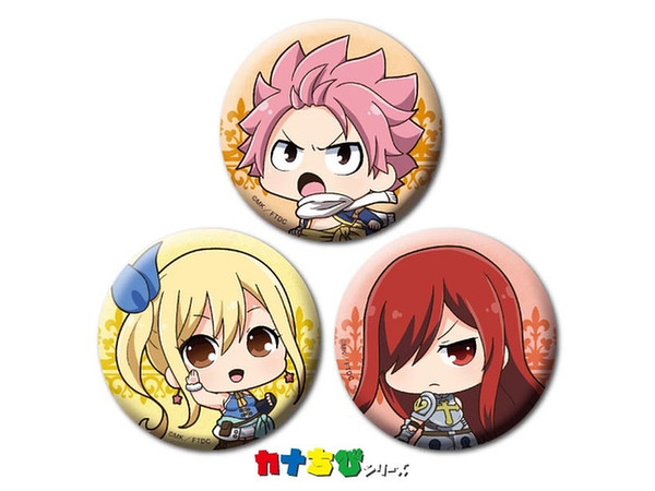 FAIRYTAIL フェアリーテイル ナツ ルーシィ ガチャトク 缶バッジ