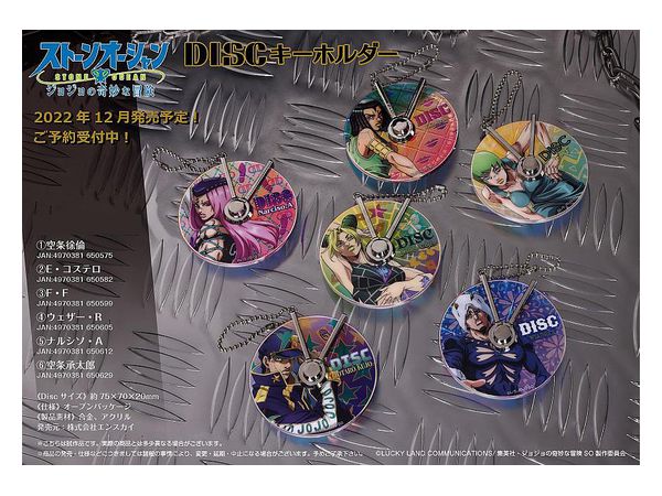 ジョジョの奇妙な冒険 ストーンオーシャン DISCキーホルダー 1.空条徐