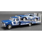ACME 1/64 F-350 & '69 マスタング #2 D.ガーニー 1/64 ACME ダン・ガーニー フォード F-350 RAMP TRUCK WITH #2