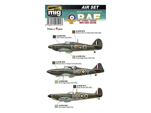 WW.II 前期 イギリス空軍 カラーセット | HLJ.co.jp
