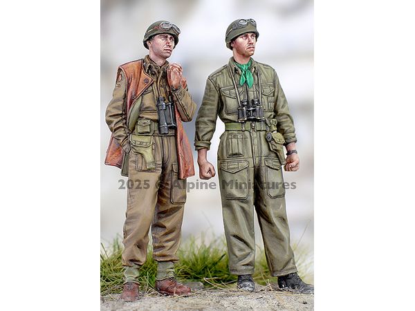 英軍モントゴメリー揮下司令部将軍フィギュア 4体セット 1/35 スケール 1/35 WWII イギリス 王立第4/7近衛竜騎兵戦車連隊 戦車兵将校