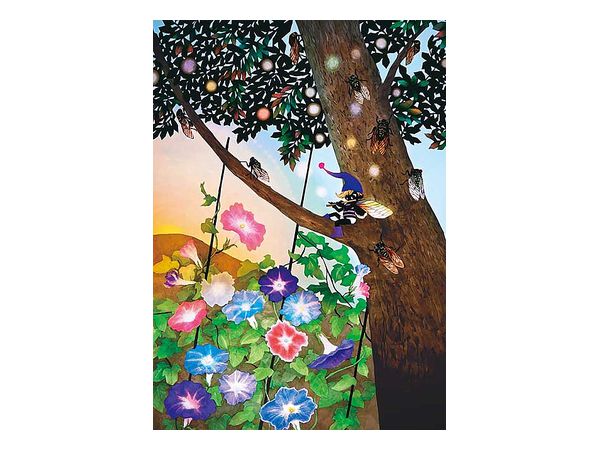 ジグソーパズル: 藤城清治 朝顔 夏蝉 500ピース 53cm x 38cm | HLJ.co.jp