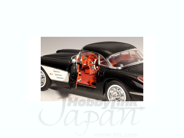 1/18 シボレー コルベット 1959 (ブラック/ホワイト) | HLJ.co.jp