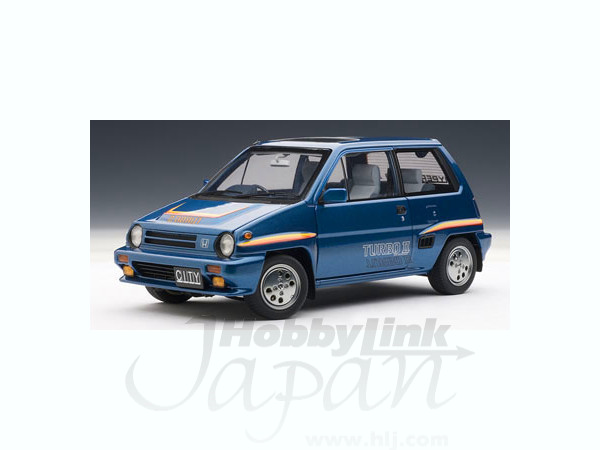 1/18 ホンダ シティ ターボ II (ブルー) w/モトコンポ (ホワイト