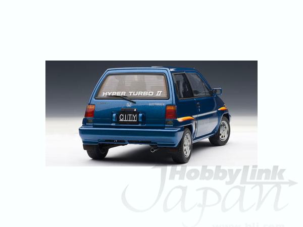 1/18 ホンダ シティ ターボ II (ブルー) w/モトコンポ (ホワイト