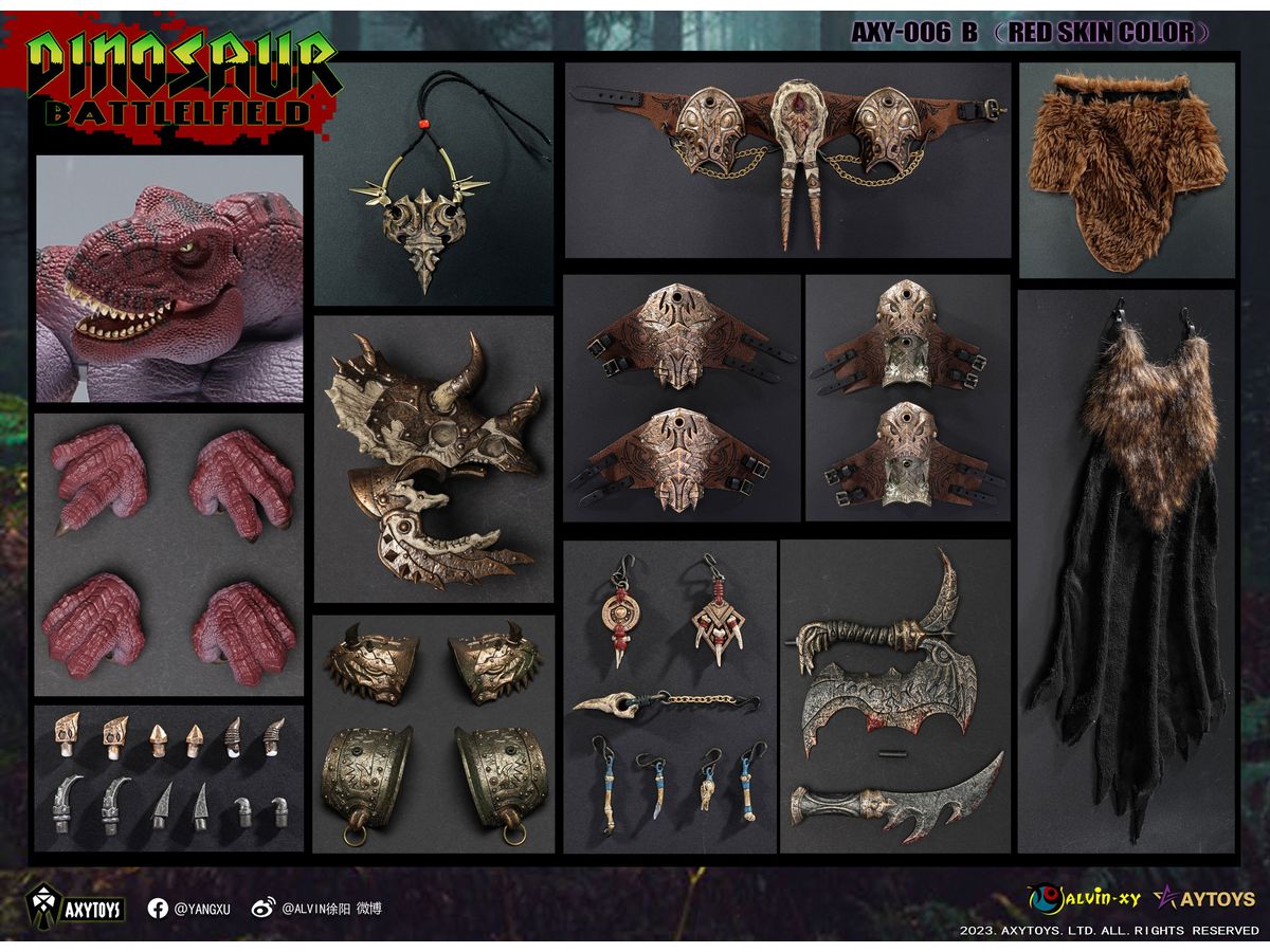 1/12 ダイナソー・バトルフィールド AXY006B ティラノサウルス