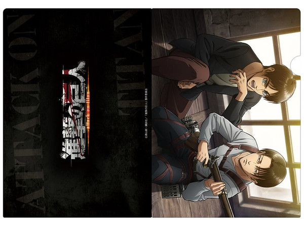進撃の巨人　クリアファイル　season3 リヴァイ　エレン　ケニー　新品未開封 進撃の巨人 クリアファイルK[エレン＆リヴァイ＆鎧の巨人＆獣の