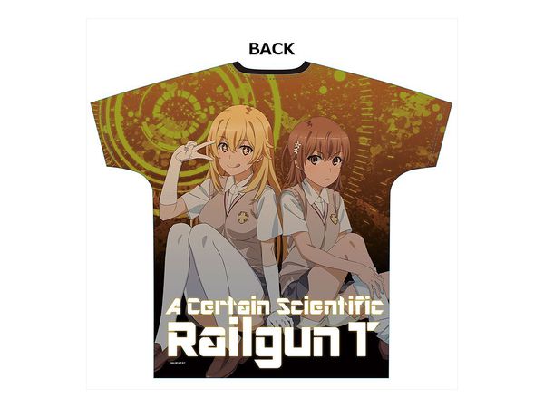 00s とある科学の超電磁砲 御坂美琴 グラフィック アニメTシャツ　激レア 御坂美琴 両面フルグラフィックTシャツ [とある科学の超電磁砲T