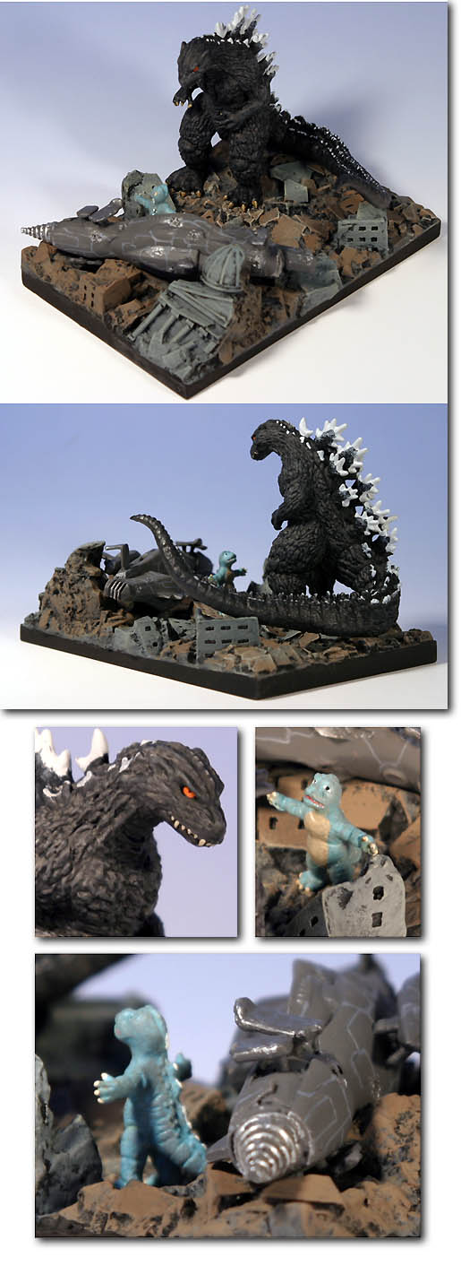 ゴジラ ポリストーンコレクション Vol.8 新轟天号&ミニラ バンダイ 未