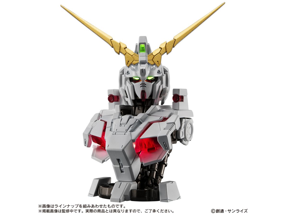 【kake】ユニコーンガンダム メカニカルバスト アニメ塗り 全塗装・蛍光発光】メカニカルバストDXユニコーンガンダムをペル
