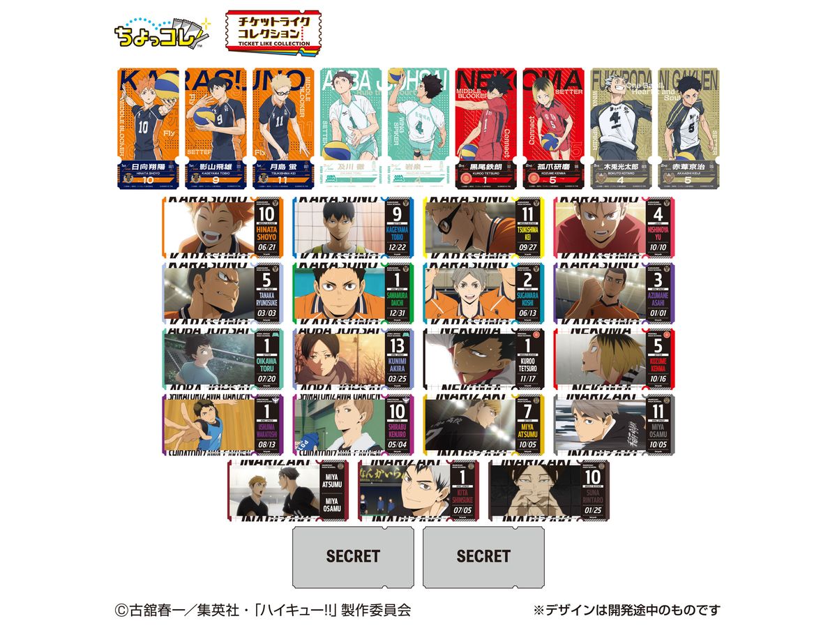 チケットライクコレクション ハイキュー!! Vol.2 1Box 20pcs | HLJ.co.jp
