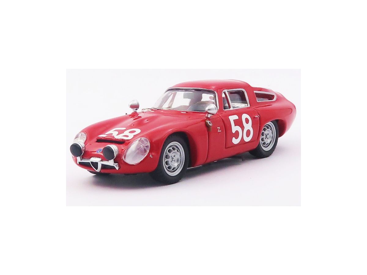 ミニカー　1/43 アルファロメオ TZ1 タルガフローリオ 1964 3位入賞車 #58 Bussinello / Todaro [BEST9067/2] 1/43 アルファロメオ TZ1 タルガフローリオ 1964 3位入賞車 #58