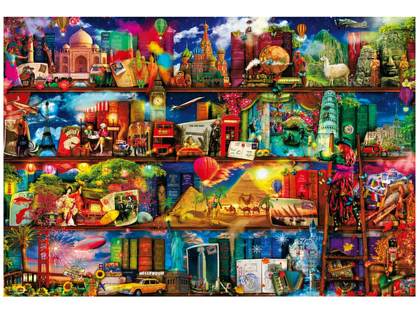 エイミー・スチュアート　世界旅行の本棚　1000ピース ジグソーパズル エイミー スチュアート 世界旅行の本棚 1000ピース 72 x 49cm | HLJ.co.jp