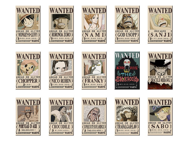 ワンピース 手配書缶バッジ 1 Box 15pcs By Brujula ホビーリンク ジャパン