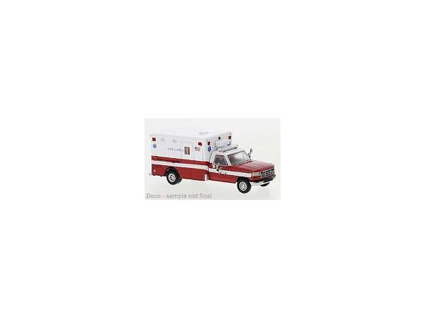 ミニカー　1/87 フォード F-350 ホートン 救急車 1997(ホワイト×レッド) [PCX870362] 1/87 フォード F-350 ホートン 救急車 1997 ホワイト/レッド