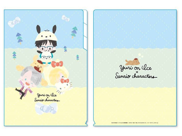 ユーリ!!! on ICE サンリオコラボ クリアファイルセット クリアファイル3ポケット ユーリ!!! on ICE x サンリオキャラクターズ