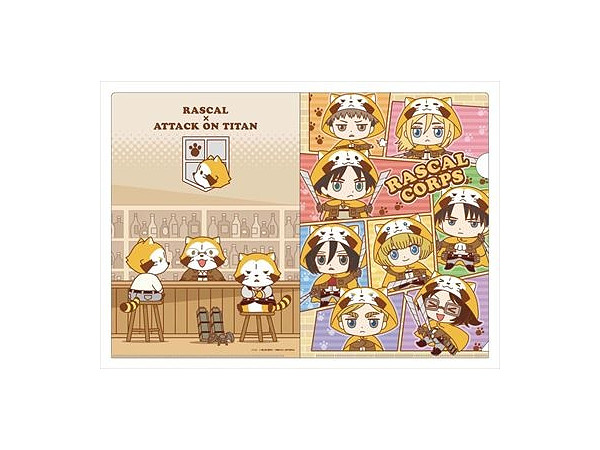 ラスカル x 進撃の巨人 A4クリアファイル (あらいぐま兵団ver.) | HLJ