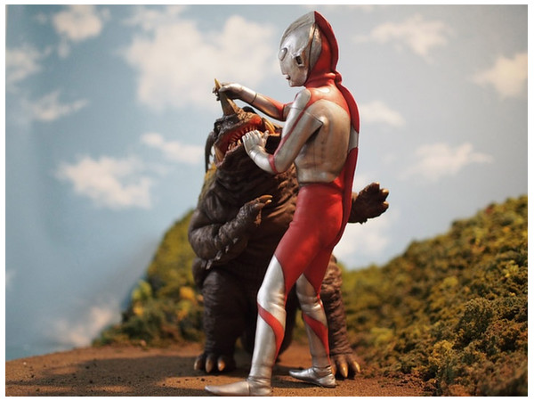 中古】フィギュア ウルトラマン(Aタイプ) 対ネロンガ セット ハイ