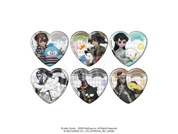 IdentityV x サンリオキャラクターズ トレーディングハート缶バッジ