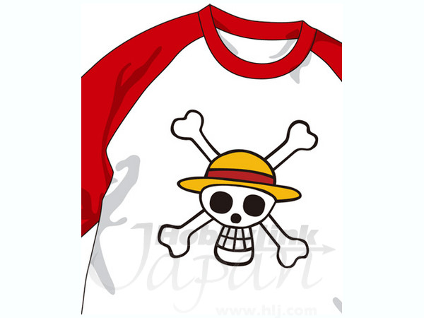 海賊旗ラグラン T シャツ レッド ホワイト M By コスパ ホビーリンク ジャパン