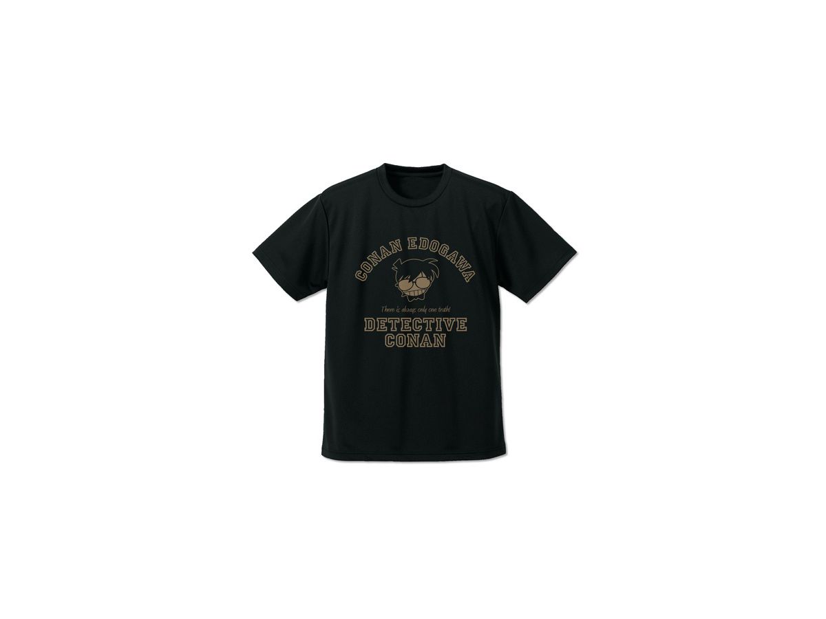 名探偵コナン: 江戸川コナン アイコンマーク ドライTシャツ/BLACK-XL