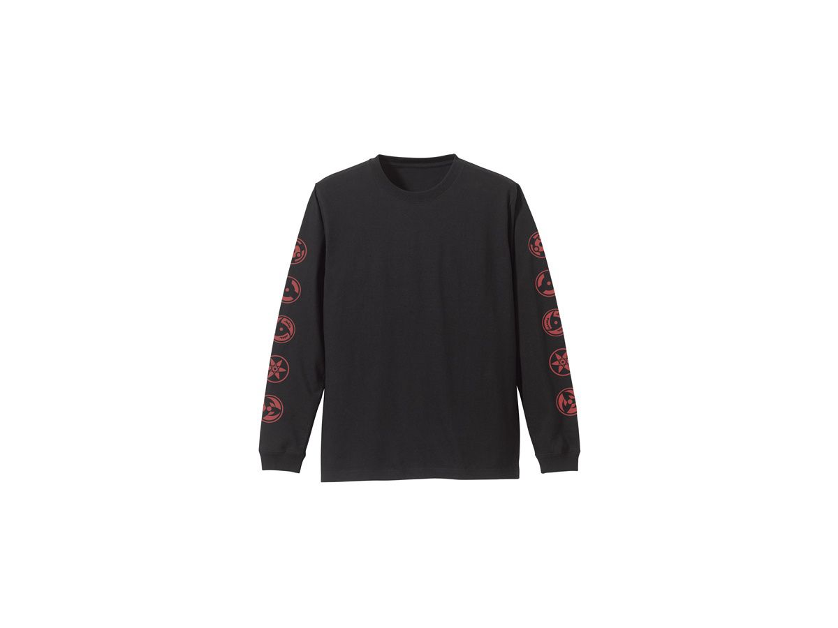 NARUTO-ナルト- 疾風伝: 写輪眼 袖リブロングスリーブTシャツ/BLACK-L 
