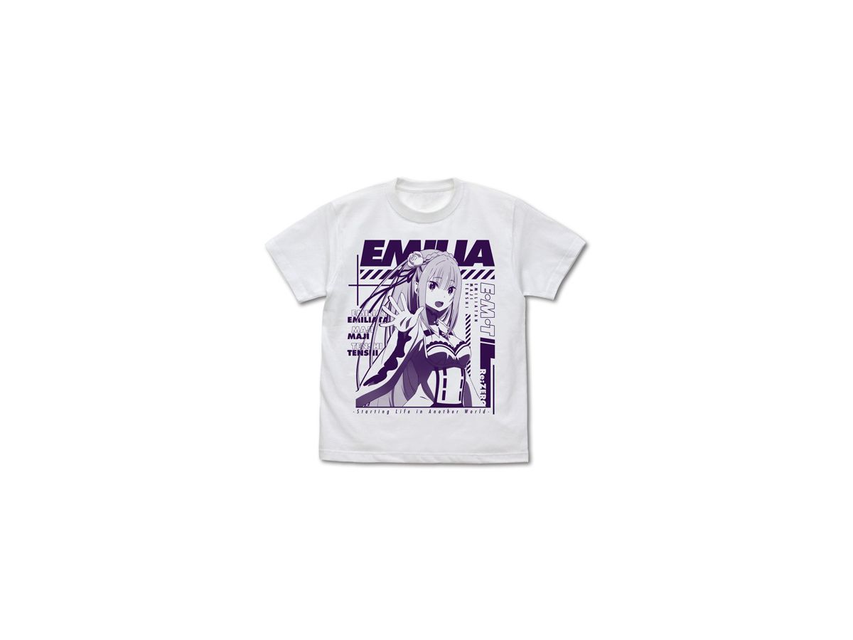Re:ゼロから始める異世界生活: エミリア Tシャツ Ver.2.0/WHITE-M 