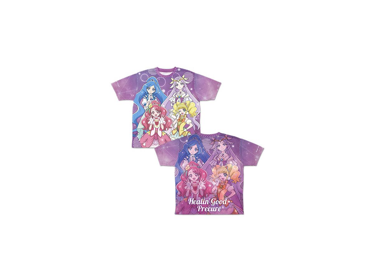 ヒーリングっど プリキュア 両面フルグラフィックTシャツ Lサイズ