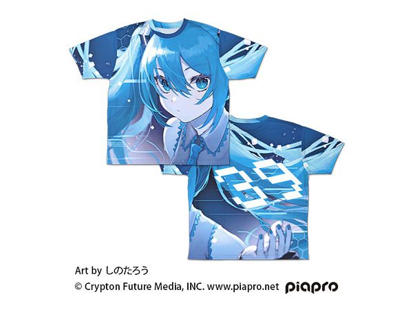 初音ミク Tシャツ Lサイズ 漫画 アニメ 映画 ゲーム ボーカロイド ボカロ 初音ミク 両面フルグラフィックTシャツ しのたろうVer. XL | HLJ.co.jp