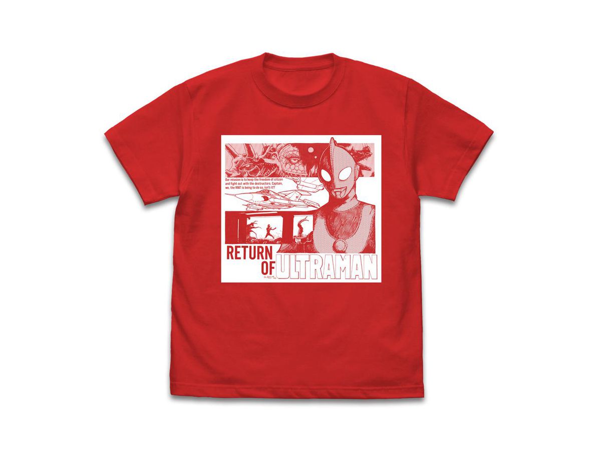 帰ってきたウルトラマン 庵野秀明 帰ってきたウルトラマン: 庵野秀明イラストVer. Tシャツ HIGH Red XL