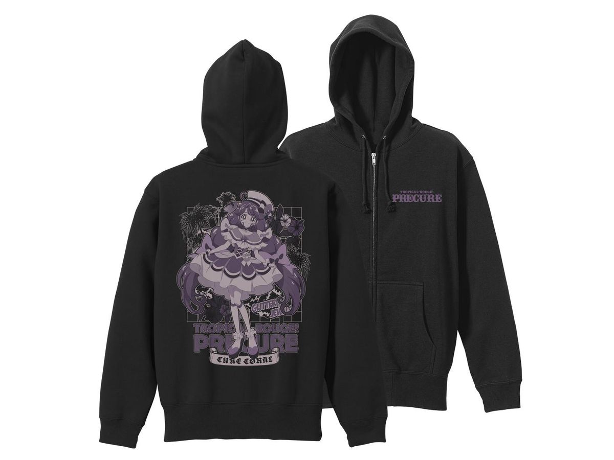 トロピカルージュ! プリキュア: キュアコーラル ジップパーカー Black