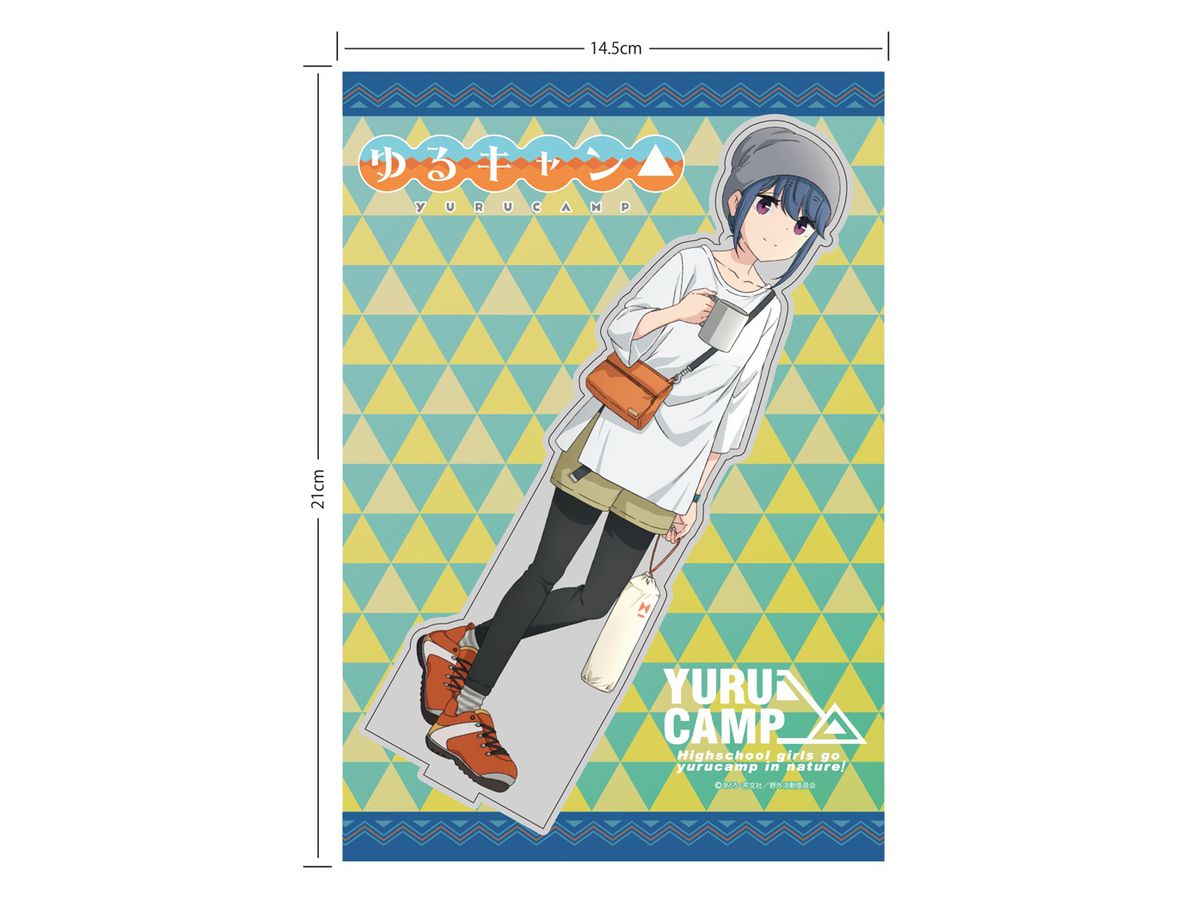 Laid-Back Camp: Newly Draw Summer Can Rin Shima Acrylic Stand (Large