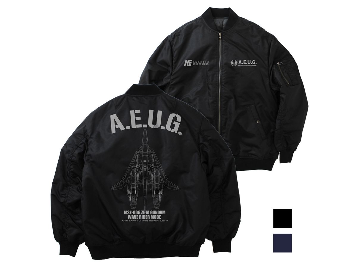 ガンダム　百式　クワトロ　バジーナ　MA-1 フライトジャケット 機動戦士Zガンダム」のALPHA MA-1他 全3種発売 クワトロ・バジーナ