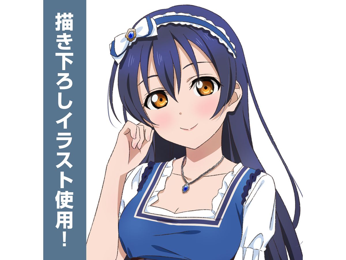 μ's 缶バッジ 園田海未 ラブライブ!: 描き下ろし 園田 海未 スクエア缶バッジ ディアンドルVer