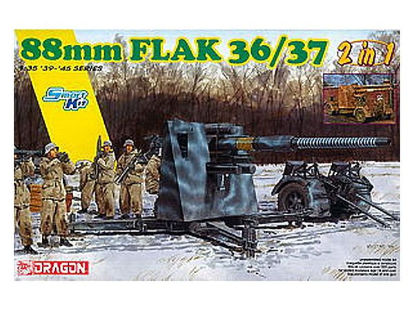 ミニチャンプス 1/35スケール 88mm高射砲 Flak36 WW.II ドイツ軍 88mm 高射砲 Flak36/37 2in1キット (プラモデル
