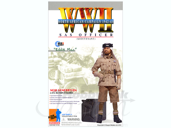 バスト　SAS北アフリカ　1941 1/9 完成品 イギリス SAS コマンドカー 1944年 (人形2体付き) (プラモデル