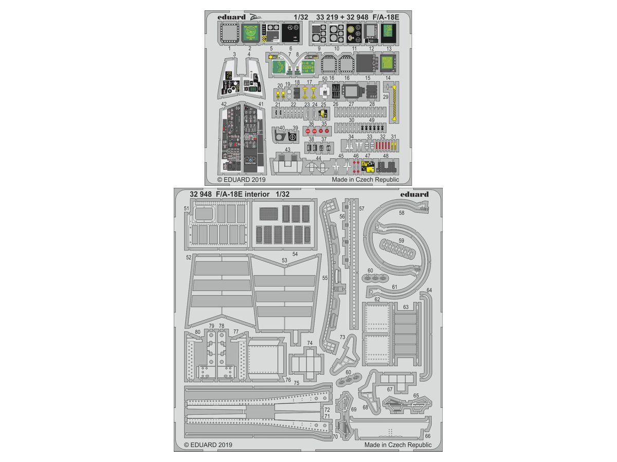 1/32 F/A-18E 内装エッチングパーツ (レベル用) | HLJ.co.jp