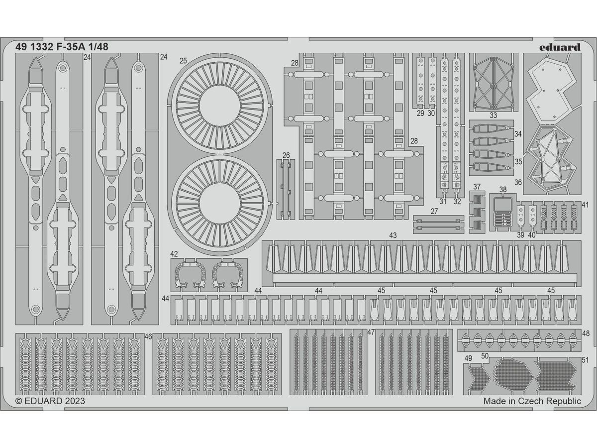 1/48 F-35A エッチングパーツ (タミヤ用) | HLJ.co.jp