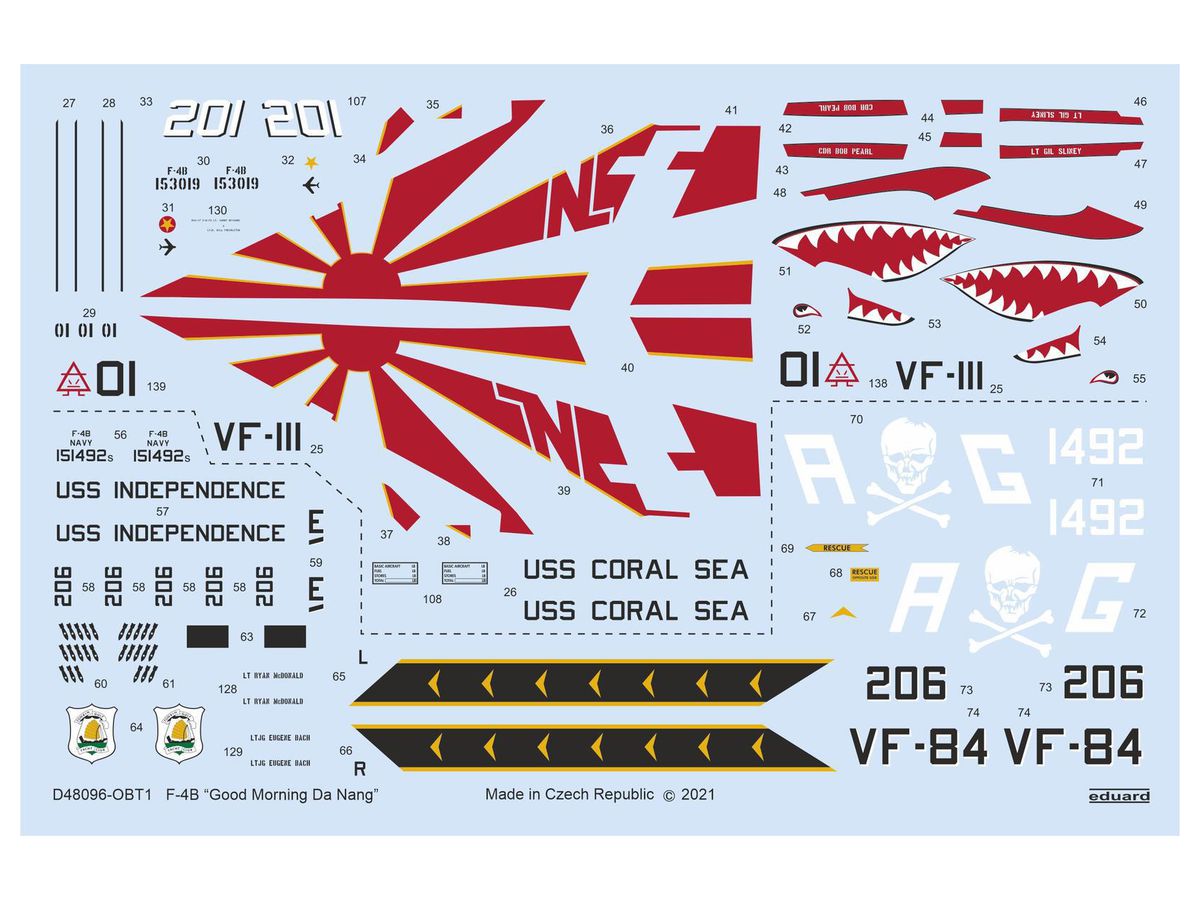 1/48 F-4B ファントムII グッドモーニング ダナン デカール (タミヤ用