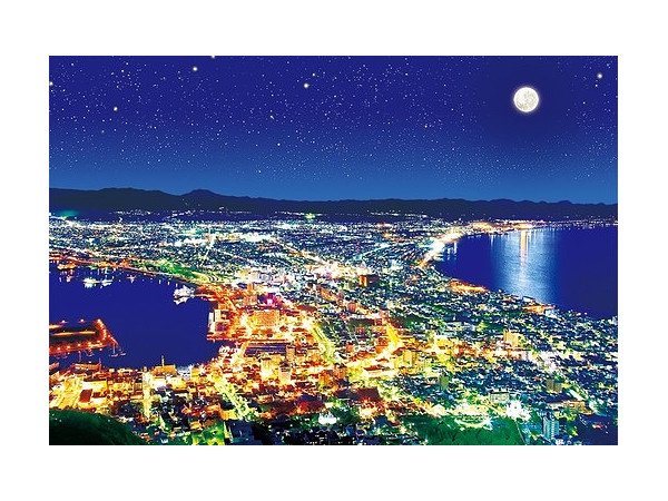めざせパズルの達人: 日本風景 光るパズル - 輝く 函館 北海道 300