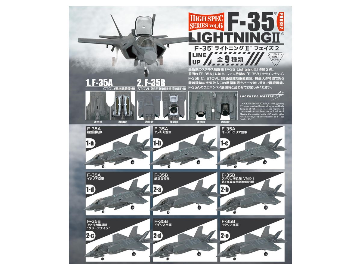 F-35A、F-35B ライトニングII 2個セット Amazon | F-35 ライトニングⅡ フェイズ2 10個入 通販