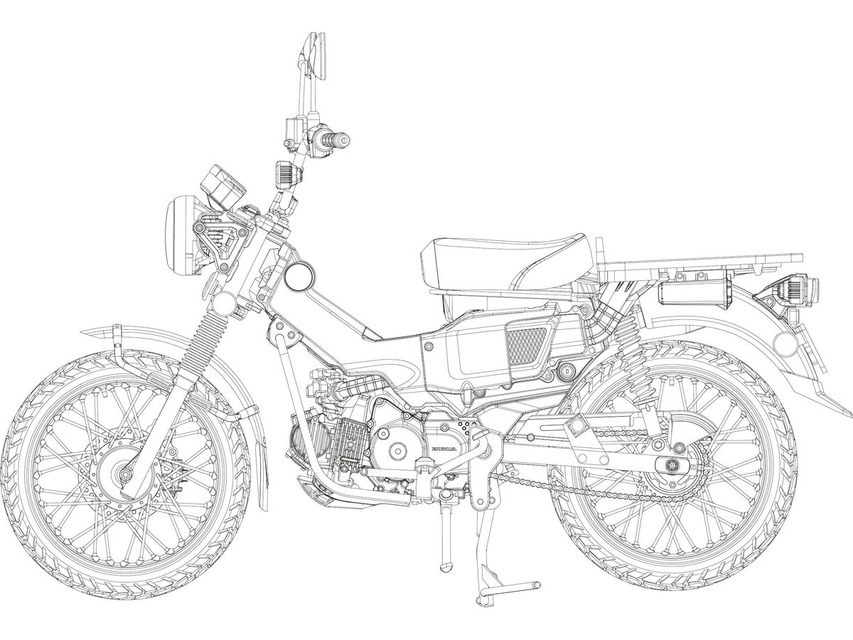 1/12 ホンダ CT125 (ハンターカブ / ノンカラー) | HLJ.co.jp