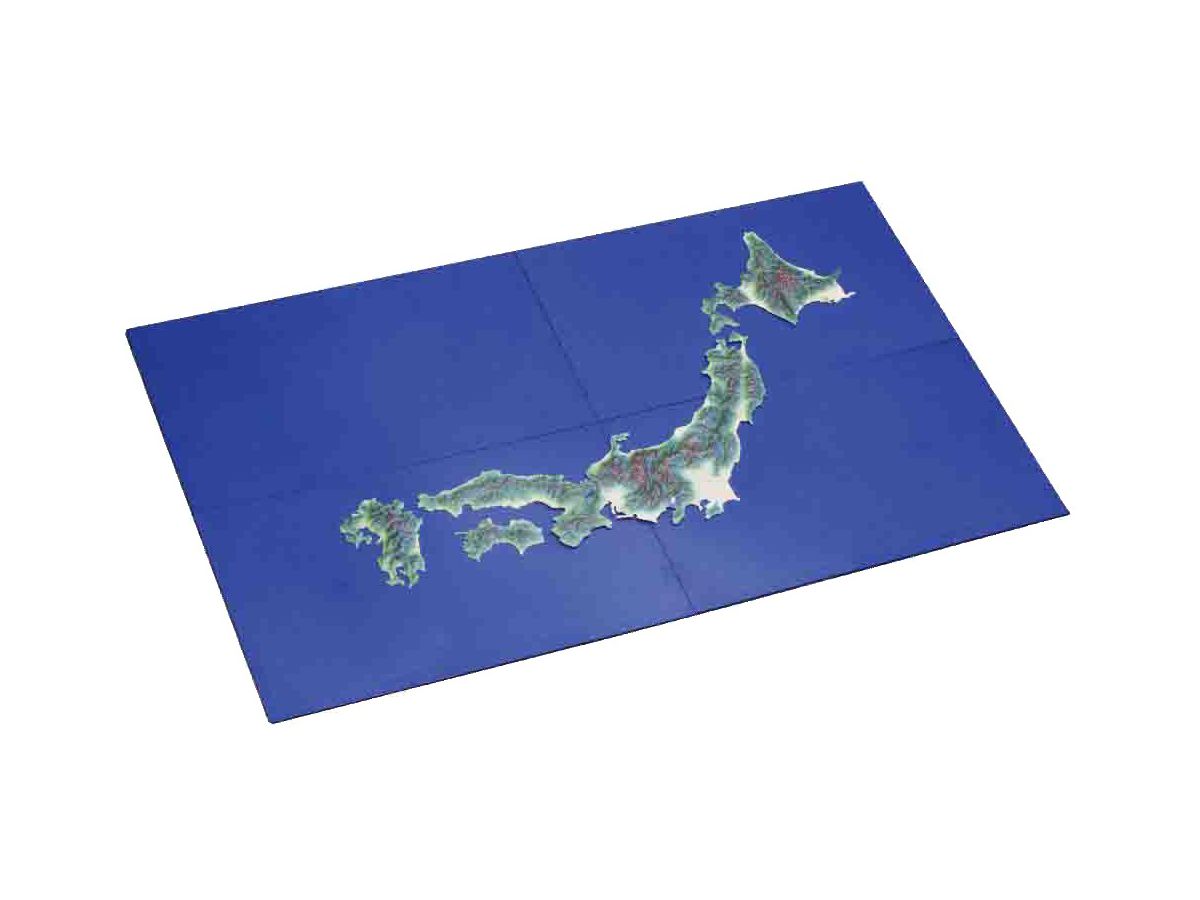 日本地図 彩色済み 海面プレート付き 日本地図 彩色済み 海面プレート付き