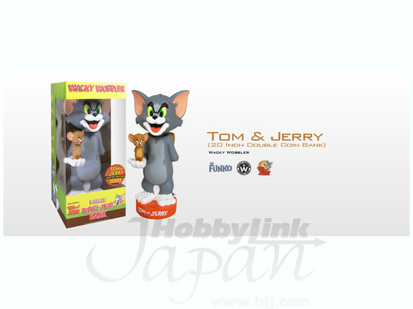 Wacky Wobbler: トム & ジェリー (20インチ ダブルコインバンク