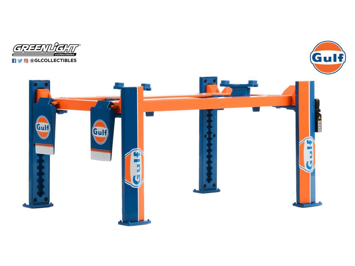 1/18 GreenLight Four-Post Lift - Gulf Oil #2 | HLJ.co.jp