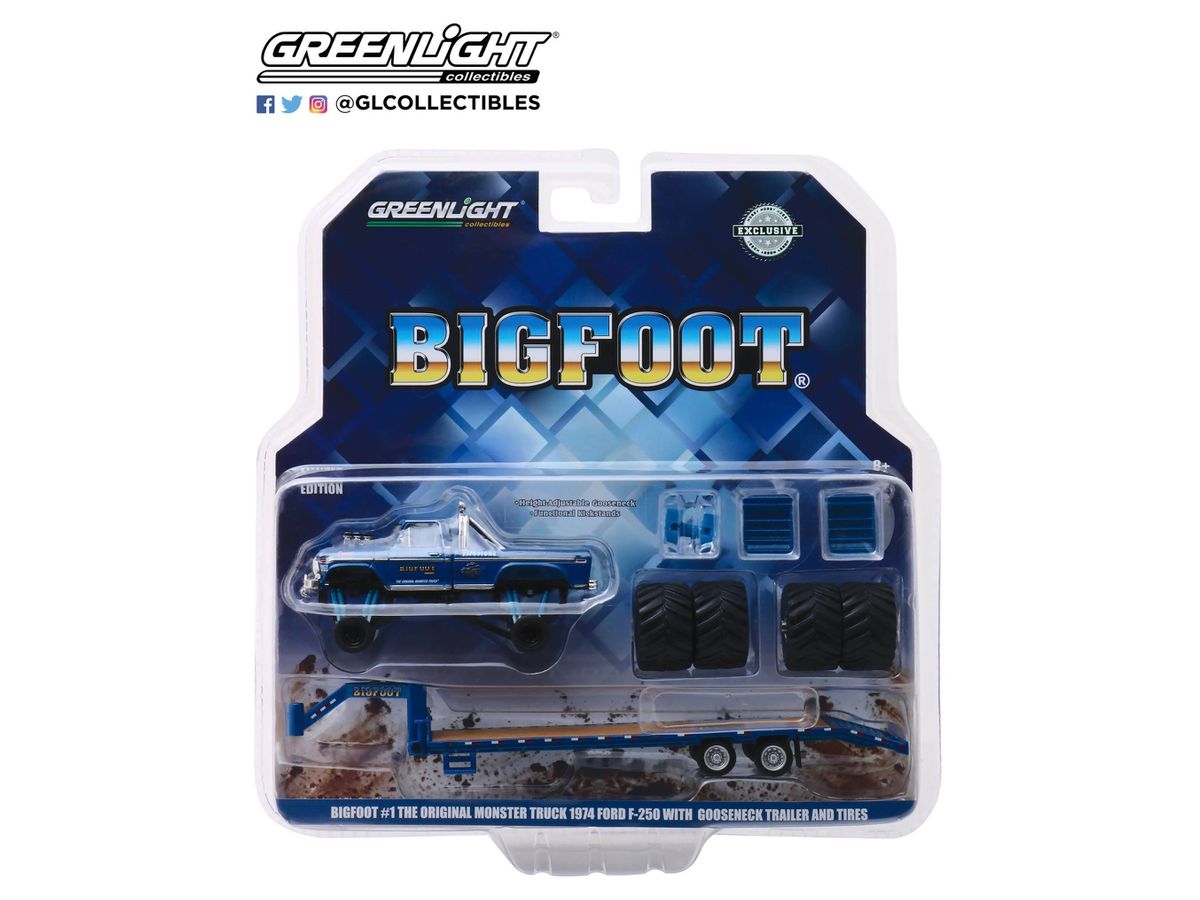 Greenlight Bigfoot #1 The Original Monster Truck 1974 Ford F-250 Blue 29934 1/64